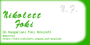 nikolett foki business card